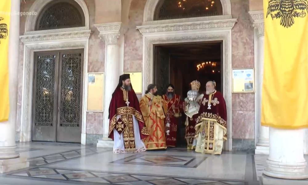 Δράμα: Κεκλεισμένων των θυρών έγινε η λειτουργία για την πολιούχο της πόλης